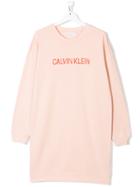 Calvin Klein Kids Logo Sweater Dress - Pink