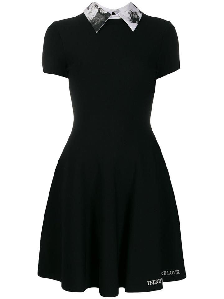 Valentino Graphic Collar Dress - Black