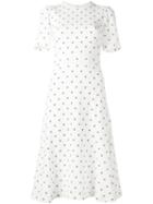 Givenchy Embroidered Pattern Dress, Women's, Size: 36, White, Silk/spandex/elastane/acetate/viscose