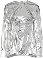 Markoo Cut-out Side Blouse - Metallic