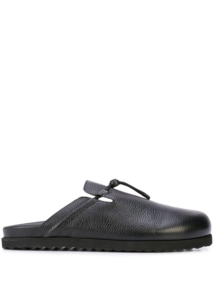 Buscemi Pietro Drawstring Slippers - Black