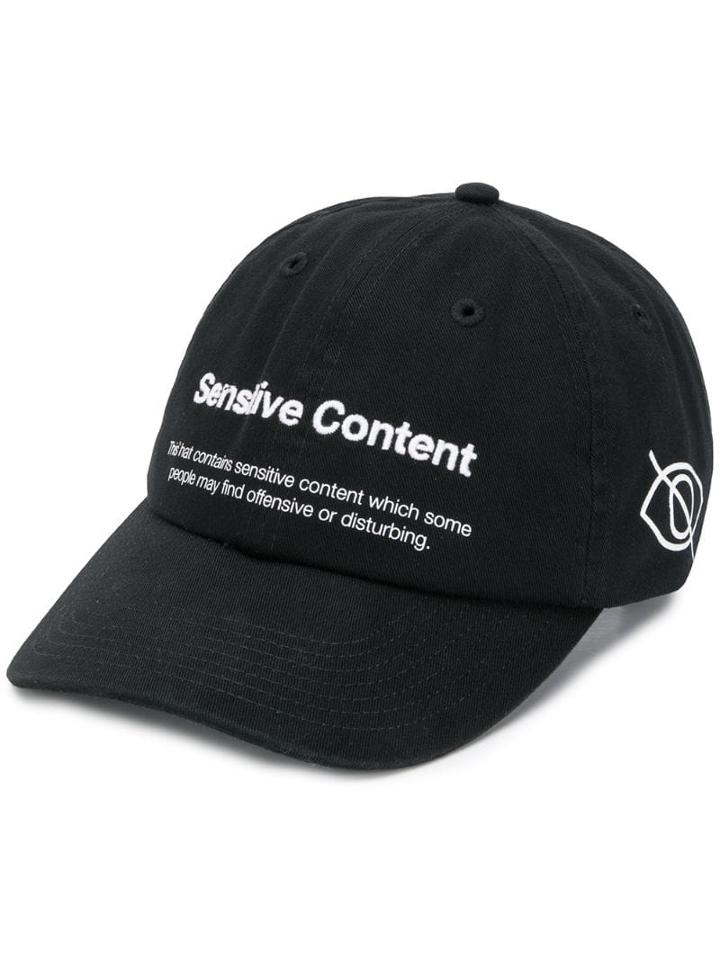 Palm Angels Sensitive Content Cap - Black