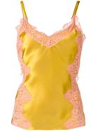 Twin-set Lace Inserts Cami Top - Yellow