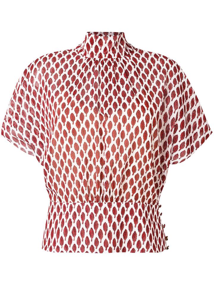 Red Valentino Camicia Printed Blouse, Women's, Size: 48, Silk