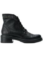 Tosca Blu Zip Detail Lace-up Boots - Black