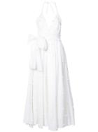 Rosie Assoulin Floral Appliqué Halterneck Dress - White
