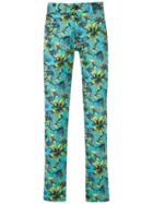 Amir Slama Straight-fit Printed Trousers - Blue