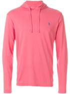 Polo Ralph Lauren Logo Embroidered Hooded T-shirt - Pink & Purple