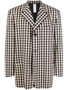 Versace Vintage Checked Three-button Blazer - Black