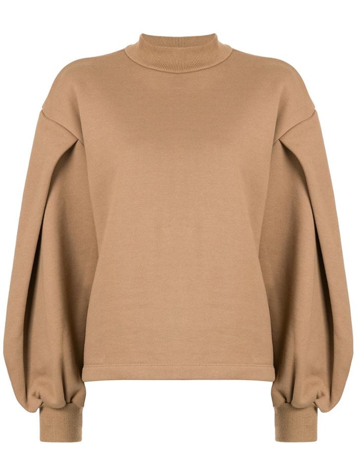 Le Ciel Bleu Oversized-sleeve Sweatshirt - Brown