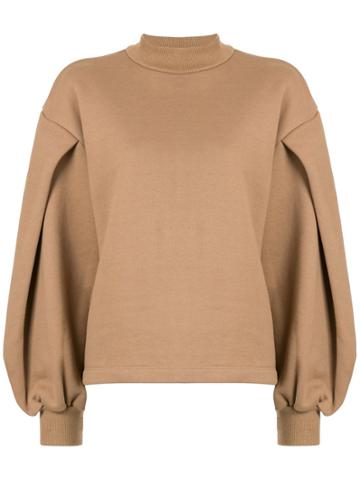 Le Ciel Bleu Oversized-sleeve Sweatshirt - Brown
