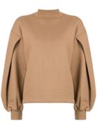 Le Ciel Bleu Oversized-sleeve Sweatshirt - Brown