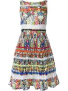 Si-jay Floral Print Pleated Dress, Women's, Size: 42, Polyester