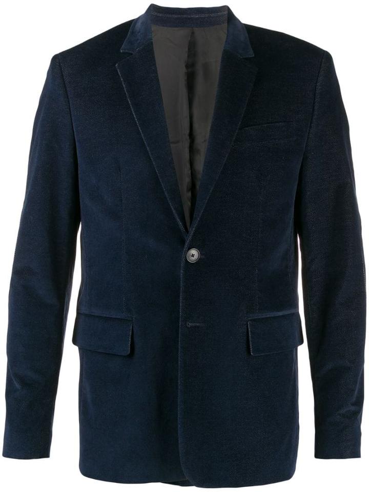 Zadig & Voltaire Valfried Velvet Veste Blazer - Blue