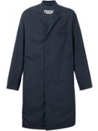 Marni Lightweight Overcoat, Men's, Size: 48, Blue, Wool