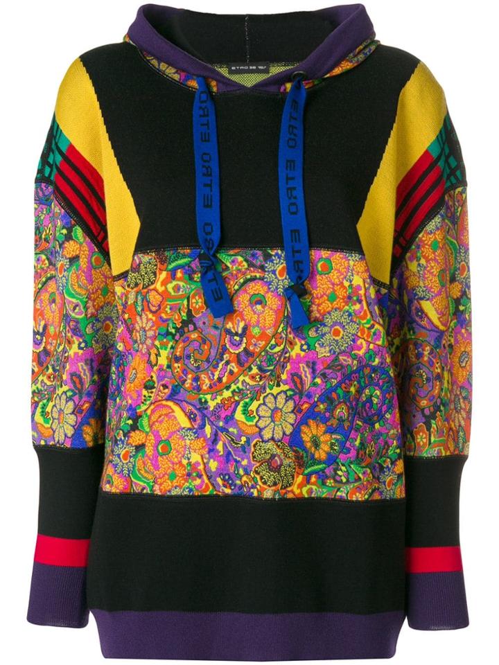 Etro Paisley Print Hoodie - Black
