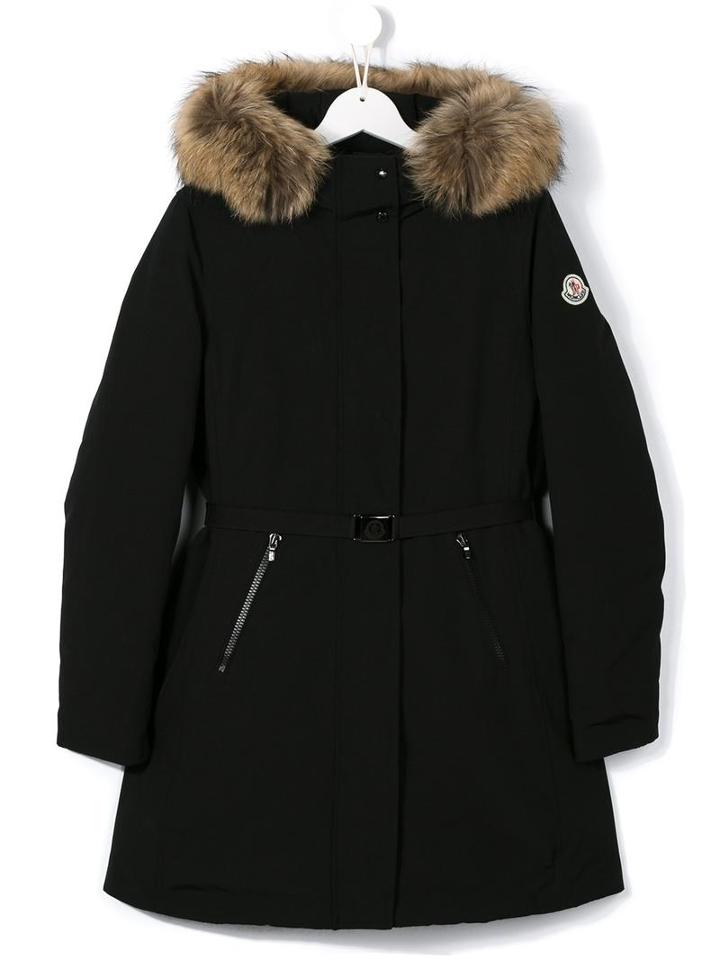 Moncler Kids Hooded Padded Coat, Girl's, Size: 14 Yrs, Black