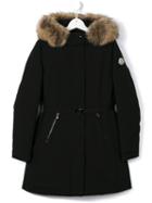 Moncler Kids Hooded Padded Coat, Girl's, Size: 14 Yrs, Black