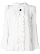 Vivetta Ruffle Detail Shirt, Women's, Size: 42, White, Viscose