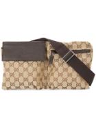 Gucci Vintage Gg Pattern Waist Bum Bag - Brown