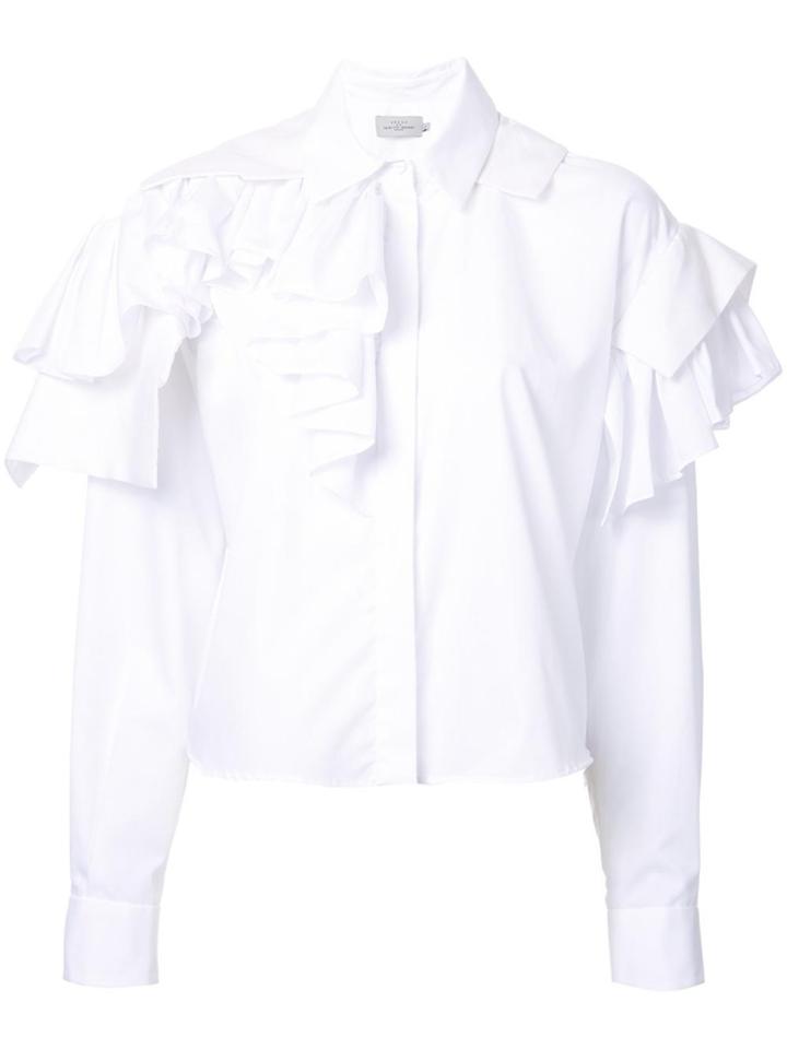 Neil Barrett Band Collar Top - White