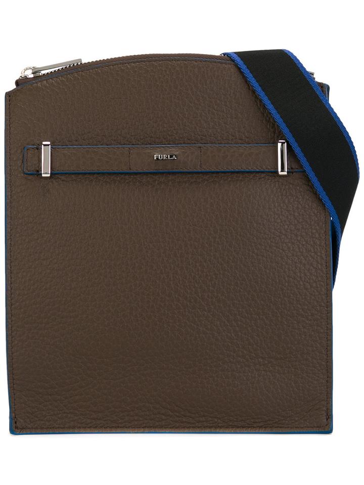 Furla - Giove Crossbody Bag - Men - Calf Leather - One Size, Brown, Calf Leather