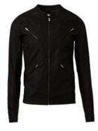 Rick Owens Band Collar Jacket, Men's, Size: 48, Black, Cupro/viscose/cotton