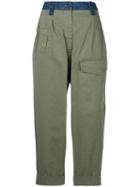 Nº21 Denim Waistband Trousers - Green