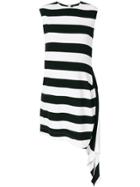 Calvin Klein Striped Flared Dress - Black