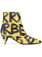 Burberry Printed Ankle Boots - Yellow & Orange