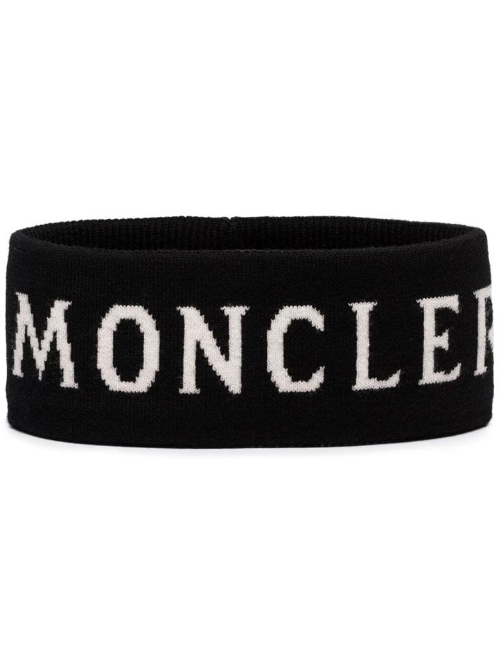 Moncler Logo Printed Headband - White
