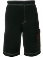 Valentino Vltn Logo Knit Shorts - Black