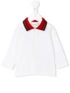 Gucci Kids - Web Collar Polo Shirt - Kids - Cotton/spandex/elastane - 6-9 Mth, White