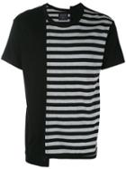 Yohji Yamamoto - Striped Print T-shirt - Men - Cotton/rayon - 3, Black, Cotton/rayon