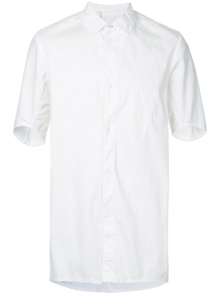 11 By Boris Bidjan Saberi - Block Print Shortsleeve Shirt - Men - Cotton/spandex/elastane - L, White, Cotton/spandex/elastane