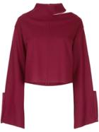Aula Cut-out Detail Jumper - Red