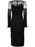 Dolce & Gabbana Lace Midi Dress - Black