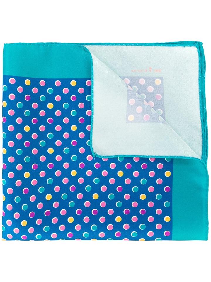 Kiton Dot Print Pocket Square