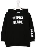 Msgm Kids 'deepest Black' Hoodie