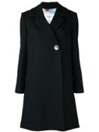 Dondup Single Breasted Coat, Women's, Size: 40, Black, Polyester/wool