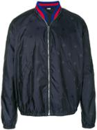 Gucci Bee Embroidered Bomber Jacket - Blue