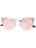 Bulgari - Round Frame Sunglasses - Women - Acetate/metal - 54, Grey, Acetate/metal