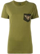 Mr & Mrs Italy Eagle Embroidered T-shirt - Green