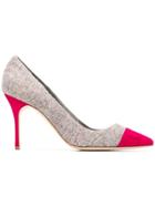 Manolo Blahnik Color Blocked Pumps - Grey