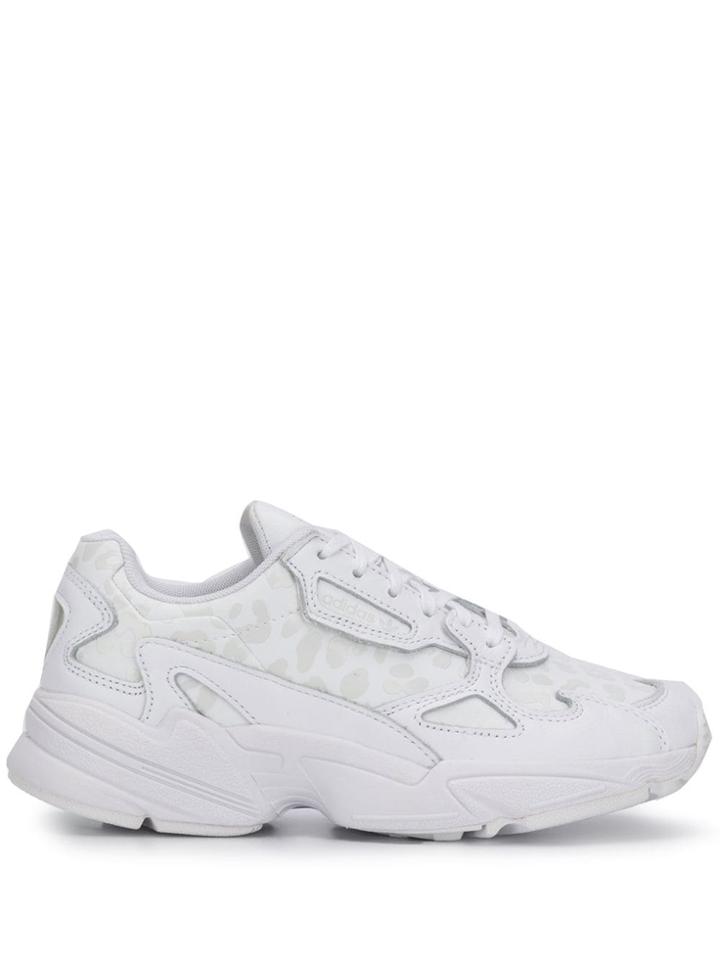 Adidas Falcon Leopard Print Sneakers - White