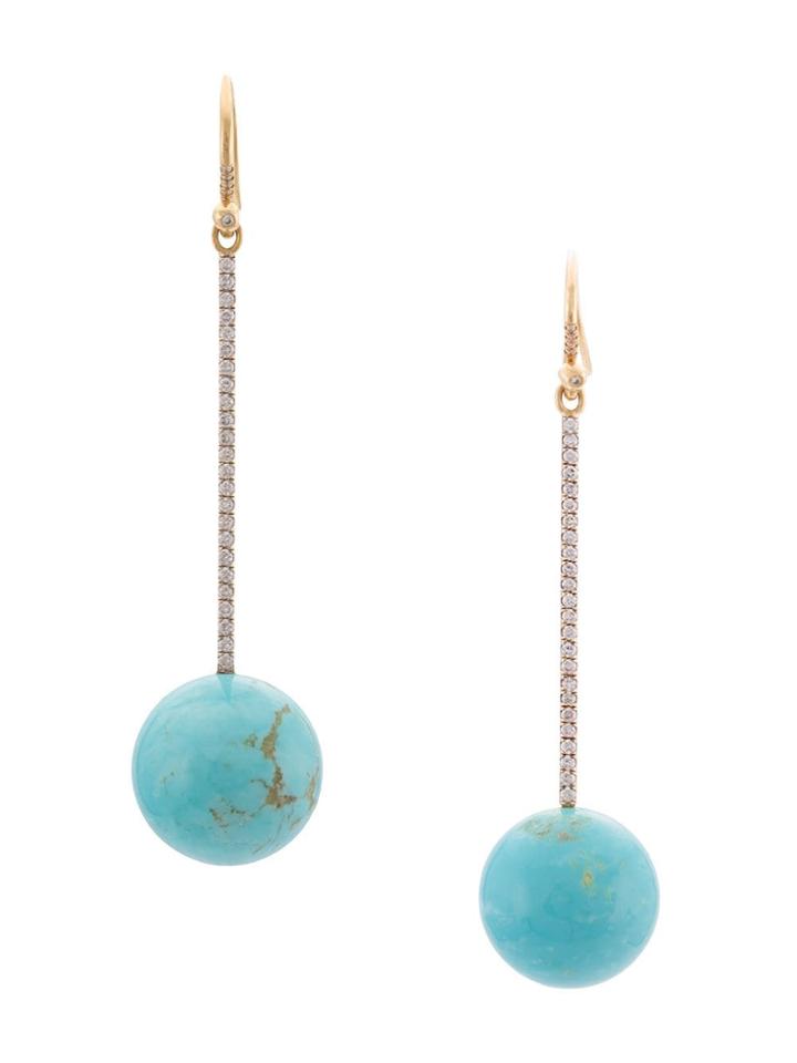 Irene Neuwirth Sphere Drop Earrings - Blue