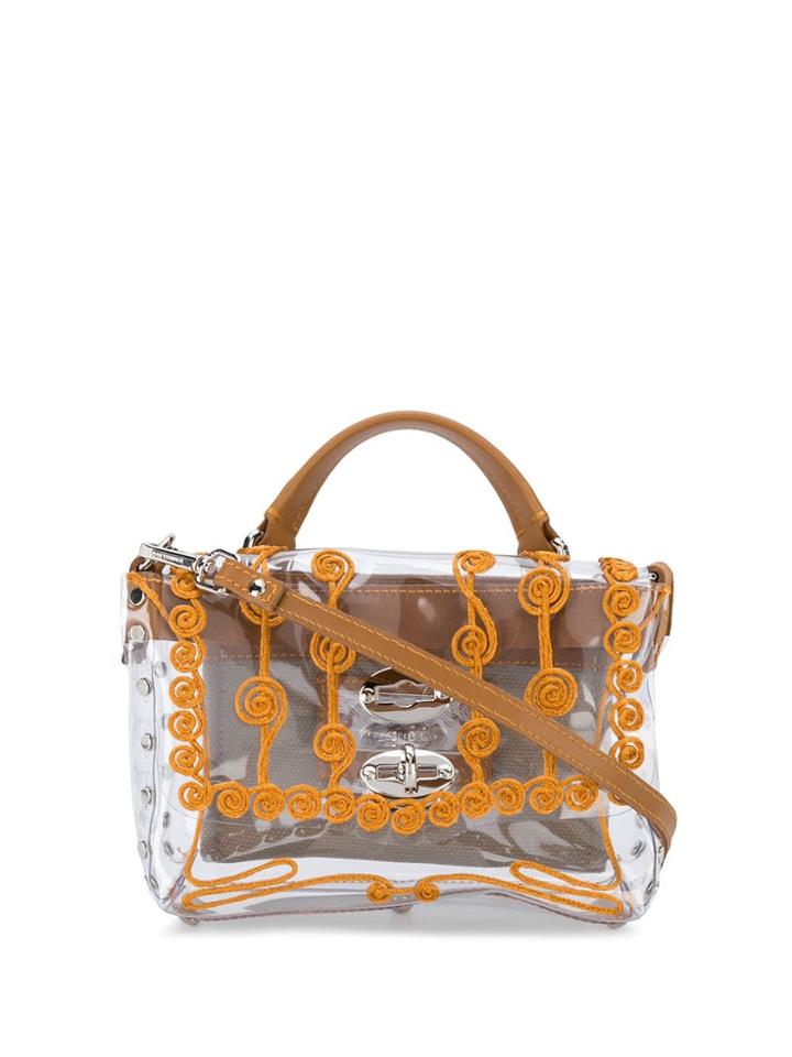 Zanellato Embroidered Cross Body Bag - Brown