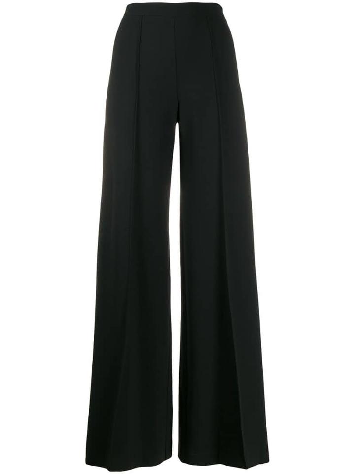 Elisabetta Franchi Pleat Seam Palazzo Pants - Black