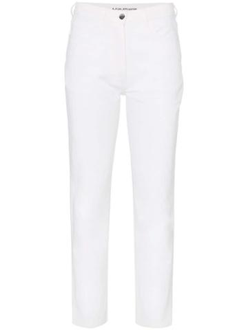 A Plan Application Cropped Straight Leg Jeans - White