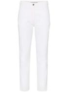 A Plan Application Cropped Straight Leg Jeans - White